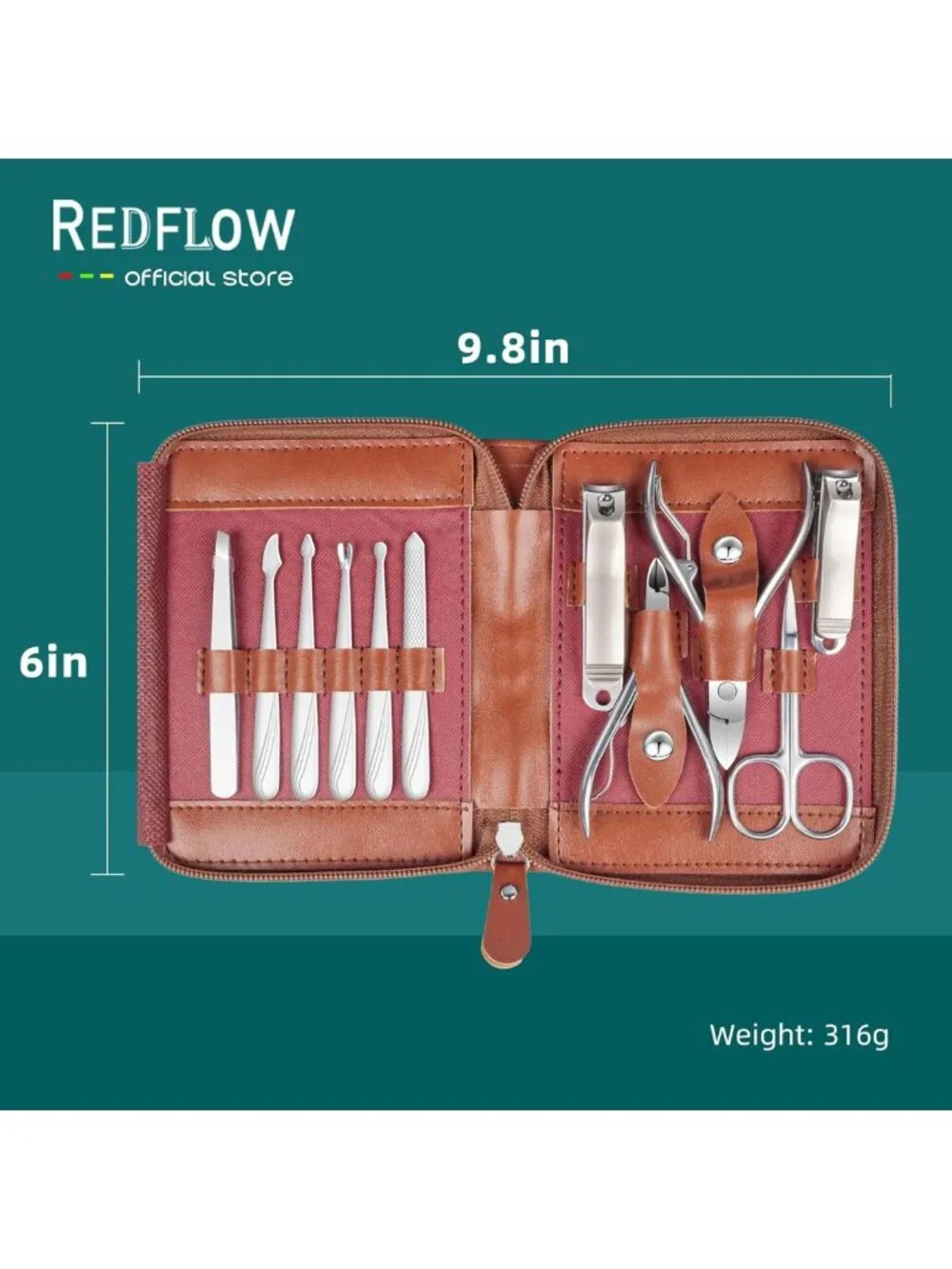 11-in-1 Stainless Steel Manicure Set for Men & Women - Nail Clipper & Grooming